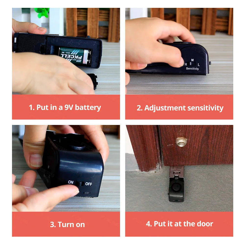 FUERS Wireless Door Stop Alarm System