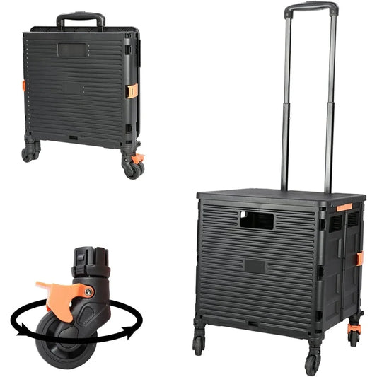 Foldable Cart Folding Portable Rolling Crate